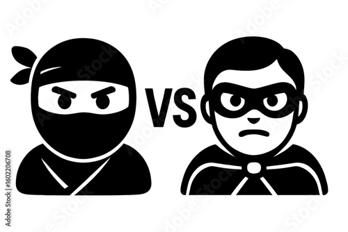 Dynamic Showdown: Ninja Versus Superhero, A Classic Contrast of Stealth and Power Characters