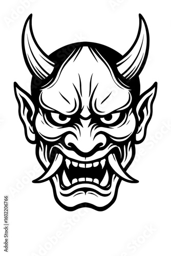Fierce Japanese Oni Mask: A Traditional Symbol of Folklore, Demonic Power, and Cultural Heritage