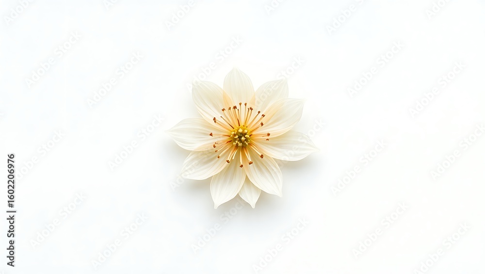 Obraz premium Delicate White Flower on White