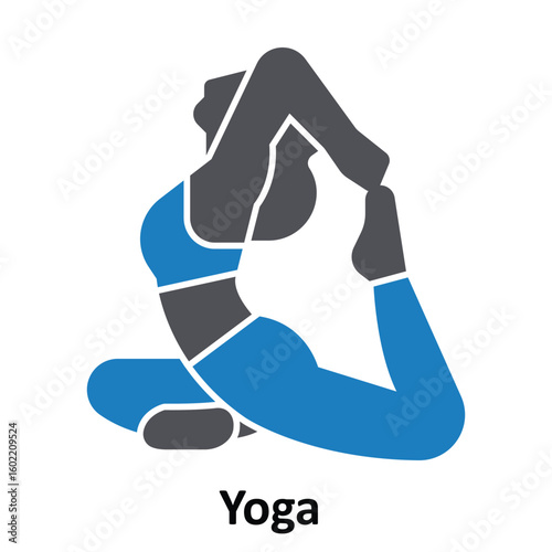 Yoga Vector Icon which can easily modify or edit