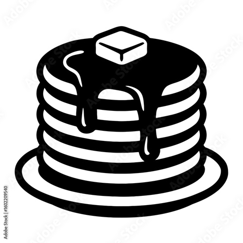 Golden Stack of Pancakes: Drizzled in Syrup, Topped with Butter