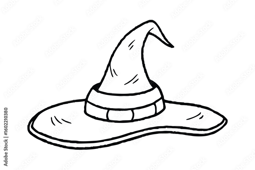 Fototapeta premium Wizard Hat Doodle