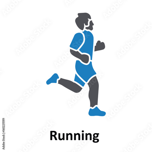 Running Vector Icon which can easily modify or edit