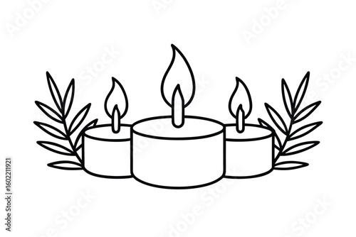 Tealight Candles With Greenery
