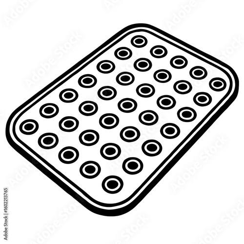 Textured Rubber Mat for Shower or Bathtub Non-Slip Safety