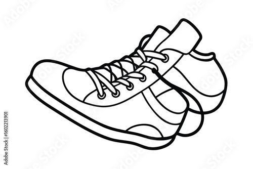 Sneakers And Laces Sketch