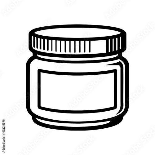 Compact Glass Jar with Lid for Cosmetics, Food, or General Storage Needs