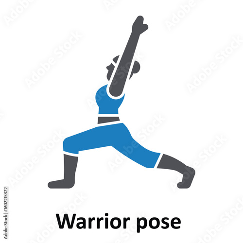 Warrior pose, Vector Icon which can easily modify or edit