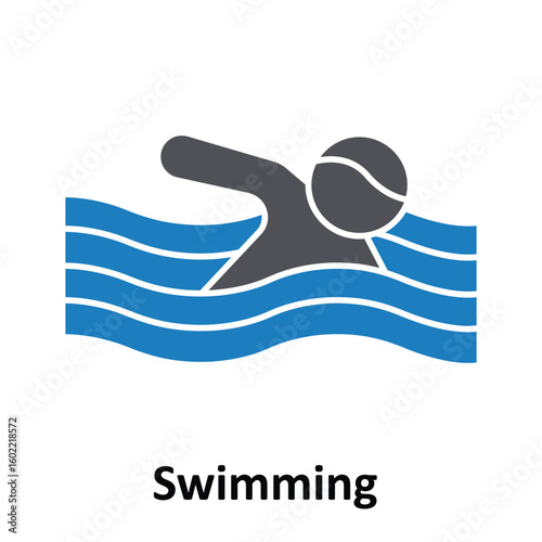 Swimming Vector Icon which can easily modify or edit