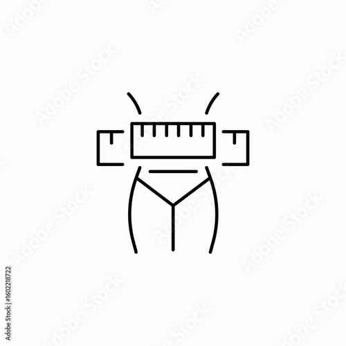body measurements icon sign vector