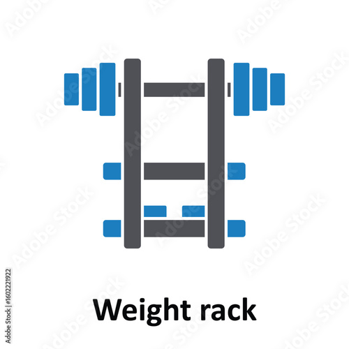 Weight rack Vector Icon which can easily modify or edit