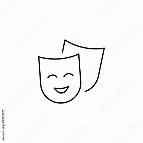 mask theatre icon sign vector
