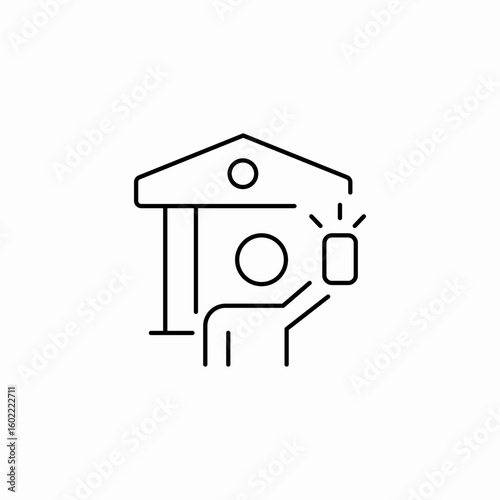 mobile banking icon sign vector