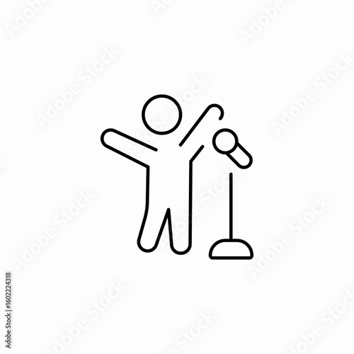 stage sing icon sign vector