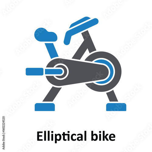 Elliptical bike, Vector Icon which can easily modify or edit