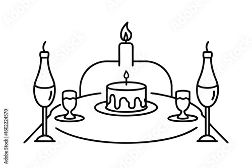Cozy Candle Lit Dinner Setup