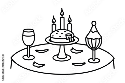 Cozy Candle Lit Dinner Setup