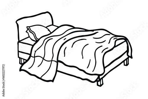 Bed With Messy Blankets