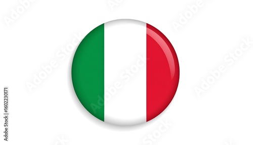 Round Italian flag button