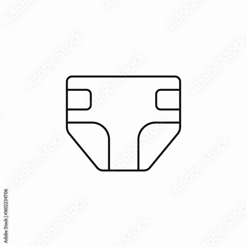 adult diaper brief icon sign vector
