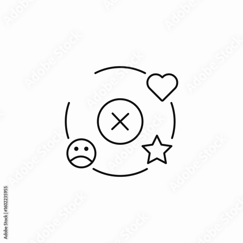 feedback emotion selection icon sign vector