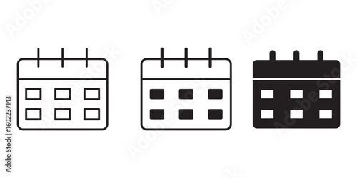 Calendar icon set. Calender symbol. calendar vector icon