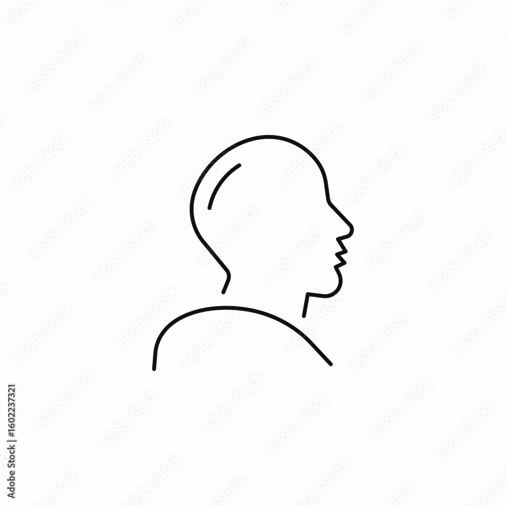 human head profile icon sign vector human head profile icon sign vector