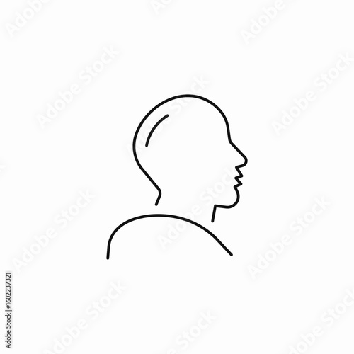 human head profile icon sign vector