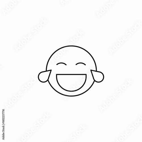 laughing face icon sign vector