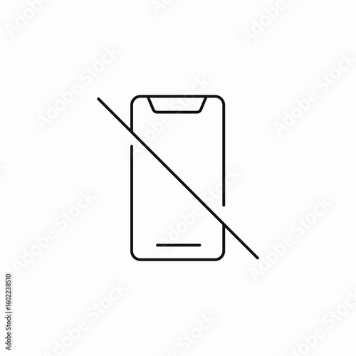 no phone allowed icon sign vector