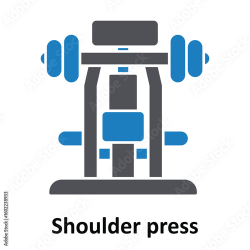 Shoulder press, Vector Icon which can easily modify or edit
