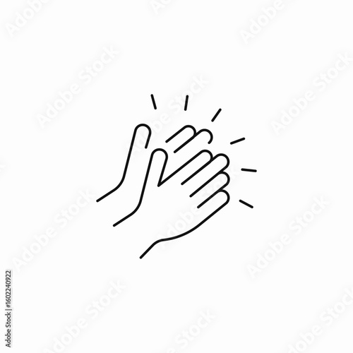 two clapping hands icon sign vector