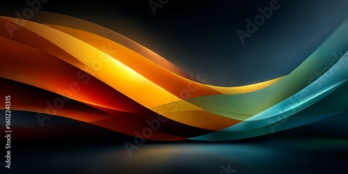 Fluid Abstract Waves with Vibrant Gradient Hues