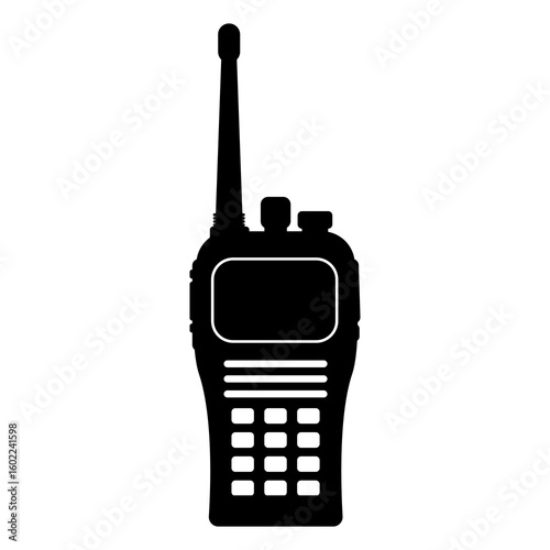 Walkie talkie icon, Portable radio communication device. Flat vector illustration design.