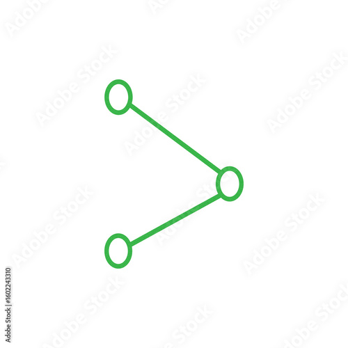 Simple green network diagram on black background