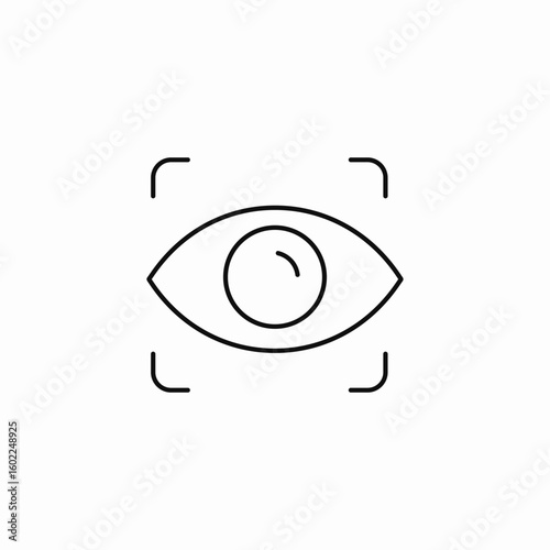 eye scan recognition icon sign vector