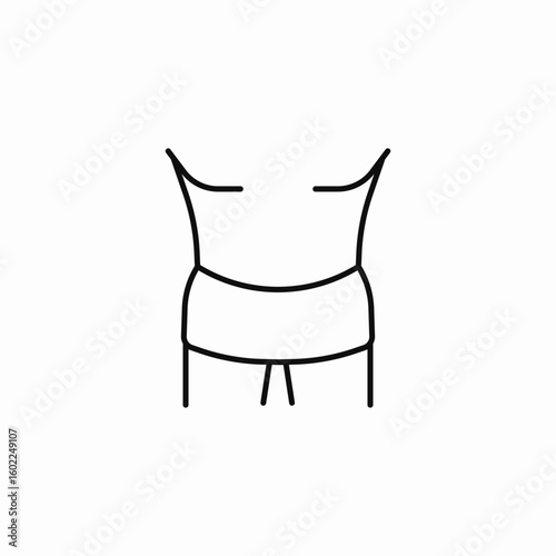 female body torso icon sign vector