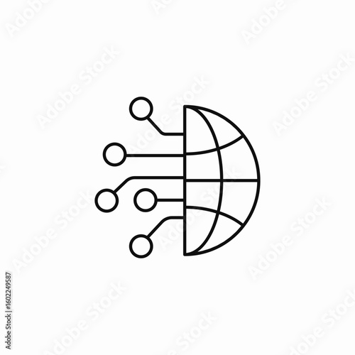 global network connections icon sign vector