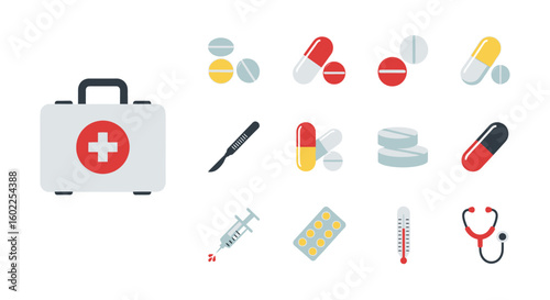 Medical Icons Set for Healthcare and Medicine