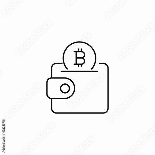 bitcoin wallet icon  icon sign vector