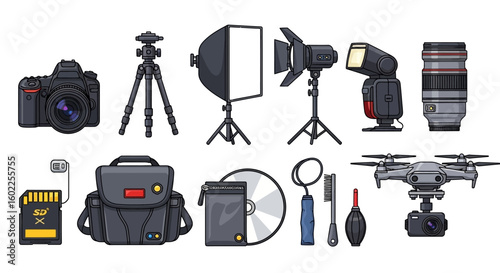 Photography Equipment Collection Digital Art