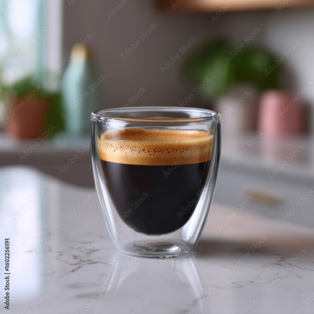 Brewing perfect espresso kitchen counter beverage photography cozy home close-up coffee culture Brewing perfect espresso kitchen counter beverage photography cozy home close-up coffee culture