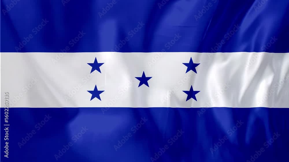 Honduras Flag Waving Motion Animation 4K