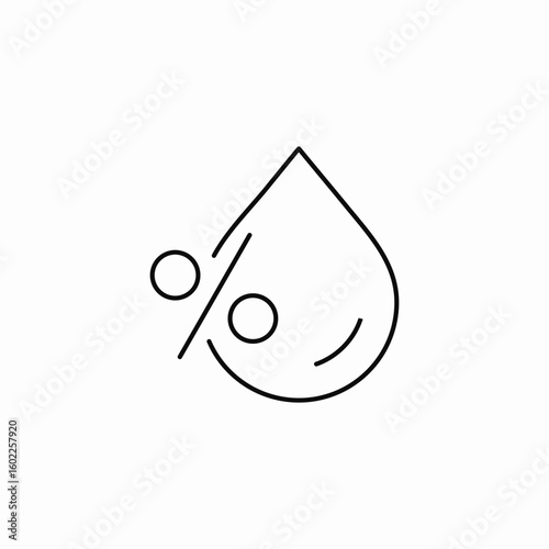 humidity water drop icon sign vector