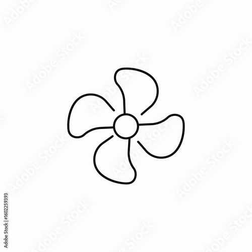 spinning fan blades icon sign vector