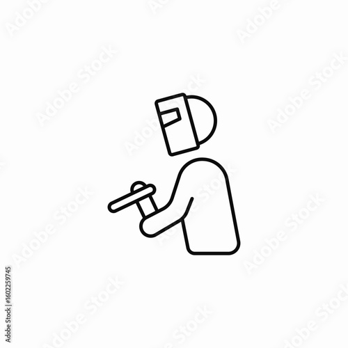 welder person icon sign vector