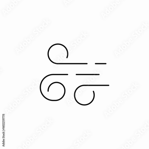 wind air current icon sign vector