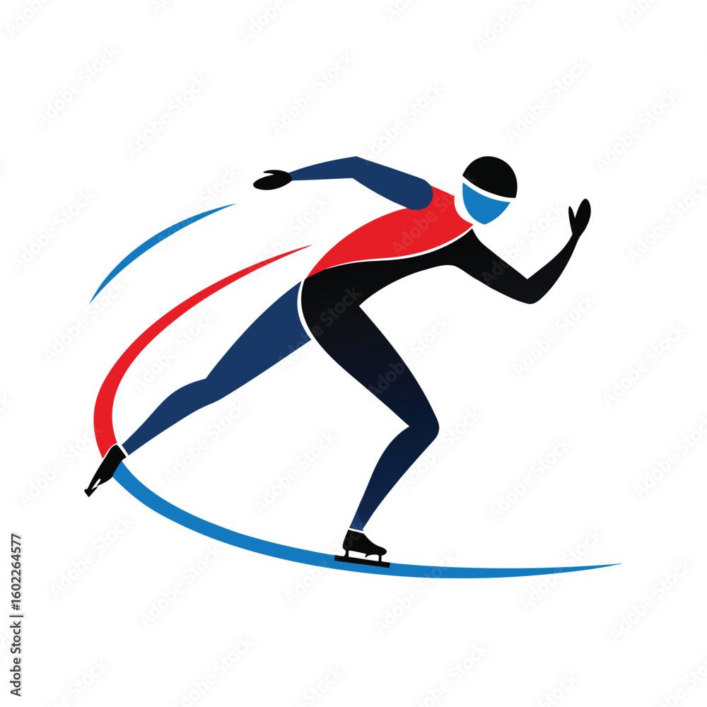 Obraz premium Speed skater motion