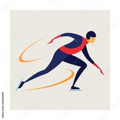 Speed skater motion