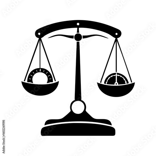 Scales of Justice with Unbalanced Weights, Representing Inequality and Disparity